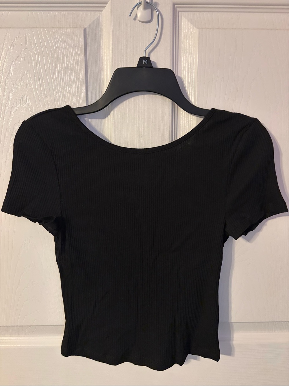 Black Ribbed Tee